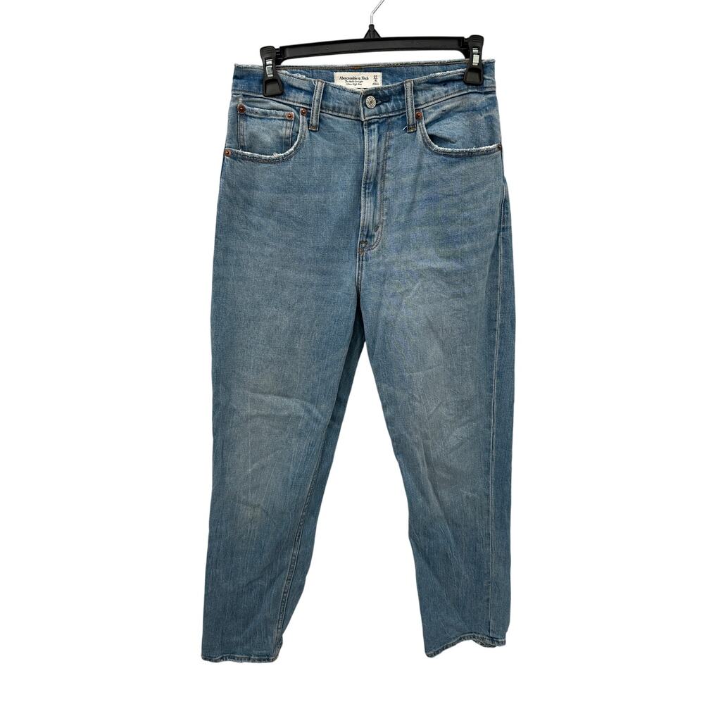ABERCROMBIE & FITCH The Ankle Straight Ultra High Rise Jean Curve Love // 4 Long